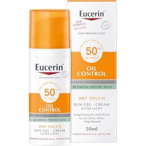 eucerin face sunscreen oil control gelcream dry touch high uvauvb protection spf 50 light texture su 509.6